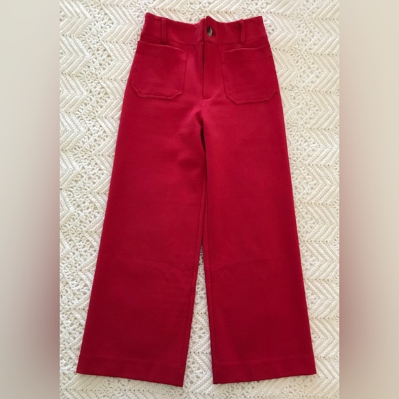Anthropologie Maeve The Colette Cropped Wide Leg Pants Knit Edition Sz 25 NWOT - Picture 4 of 15
